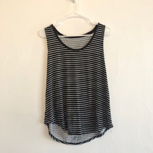 White and Black a new day tank top large